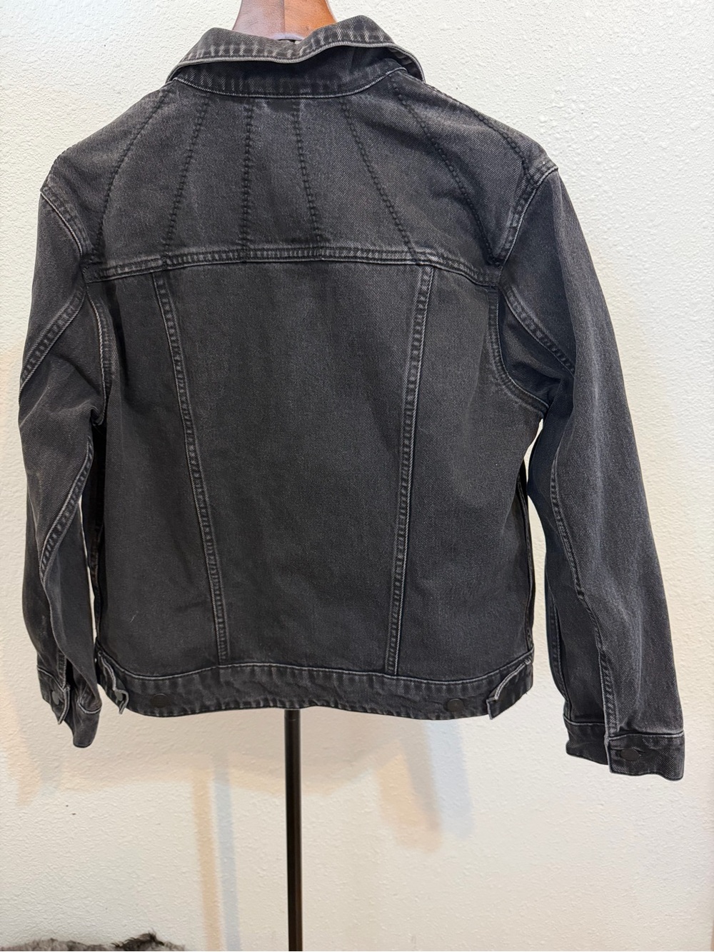 Marine Layer Washed Black Denim Jean Jacket Cotton truckers jacket - Picture 7 of 16